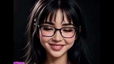Gadis Tionghoa Cantik Menjulurkan Lidah Menggoda, Animasi Ai Yang Sensual